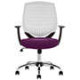 Dura Operator Chair with White Back and Tansy Purple Seat
