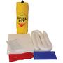 Oil and fuel spill kit for carrying on board forklift trucks