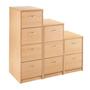 Executive Beech wood-effect filing cabinets