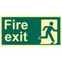 Final Fire Exit Right Photoluminescent Sign