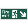 Fire Exit Arrow Up Left Sign
