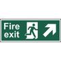 Fire Exit Arrow Up Right Sign