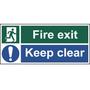 Fire Exit Keep Clear Sign