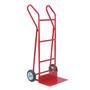 Red sack truck with flat foot iron