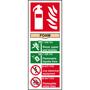 Foam fire extinguisher sign 202 x 82mm