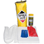 Oil and fuel spill kit for carrying on board forklift trucks