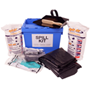 General purpose spill kit in blue recycled plastic box