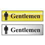 Traditional Gentlemen Mini Toilet Door Sign with FAST Delivery