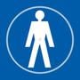Gentlemans Toilet Blue Braille Sign with FAST UK Delivery