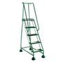 5 Ribbed Rubber Tread Glide-along Mobile Steps With Handrails