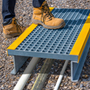 GRP step-over platform