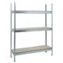 Heavy Duty Galvanised Shelving with 3 Chipboard Shelves