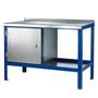 1000kg workbench with galvanised steel top and cupboard