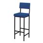 High Stool with Padded Seat & Back Support
