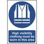 High Visibility Clothing Must Be Worn In This Area Sign