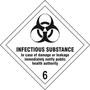 Infectious Substance 6 Diamond Labels