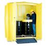 Job Hut covered oil drum storage unit with ramp for 8 205L drums