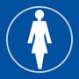 Ladies toilet blue taktlye braille sign