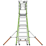 Little Giant 8-tread fibreglass ladder with stabilisers