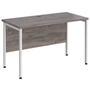 Maestro 25 Goalpost office desk - grey oak and white