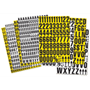 Magnetic Number & Letter Tiles for Shelving