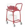 2-tier mailroom trolley with removable baskets