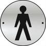 Men's Toilet Aluminium Door Disc Sign