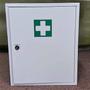 metal lockable first aid cabinet - closed