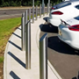 Stainless steel bollards with mitre top