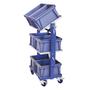 Adjustable warehouse picking trolley