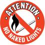 No Naked Lights Graphic Floor Marker
