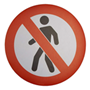 No Pedestrians People Graphic Floor Marker - 430mm diameter