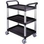 Plastic Tray Trolley with 3 Shelves