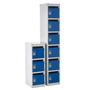 Post box lockers with 40mm slots - dark blue doors