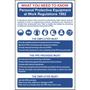 Personal Protective Equipment at Work (PPE) Regulations Poster Wall Chart