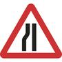 Road Narrows Left Roll-up Sign