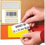 Self-adhesive label pouch for racking and shelving