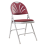Burgundy Series 2600 folding chair with upholstered seat