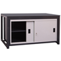 Metal workbench with integral storage