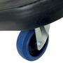 100mm diameter castor with blue elastic tyres