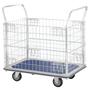 Steel platform truck with chrome plated mesh panels