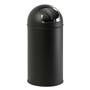 40L Black Steel Push Bin