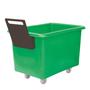 Green food-grade container truck with handle