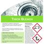 Hazard label for thick bleach