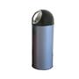 Torpedo push-flap bin in platinum grey