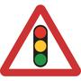 Traffic Lights triangular road traffic sign