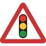 Traffic Lights triangular road traffic sign