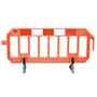 Traffic-line orange work barrier with reflective strips