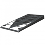 Traffic-line black rubber kerb ramp with reflective markings