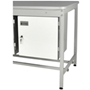 Under-bench-cupboard for mailroom workbench